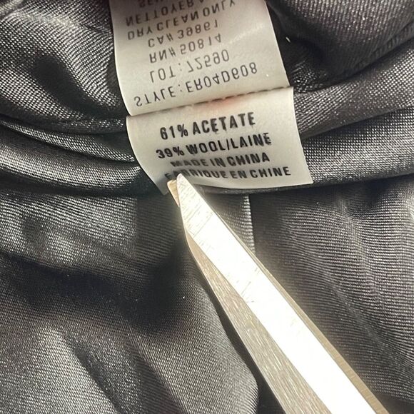 Elie Tahari Dress 12 Black Matelasse Cocktail Wool Textured Sweetheart Cocktail - Picture 13 of 14